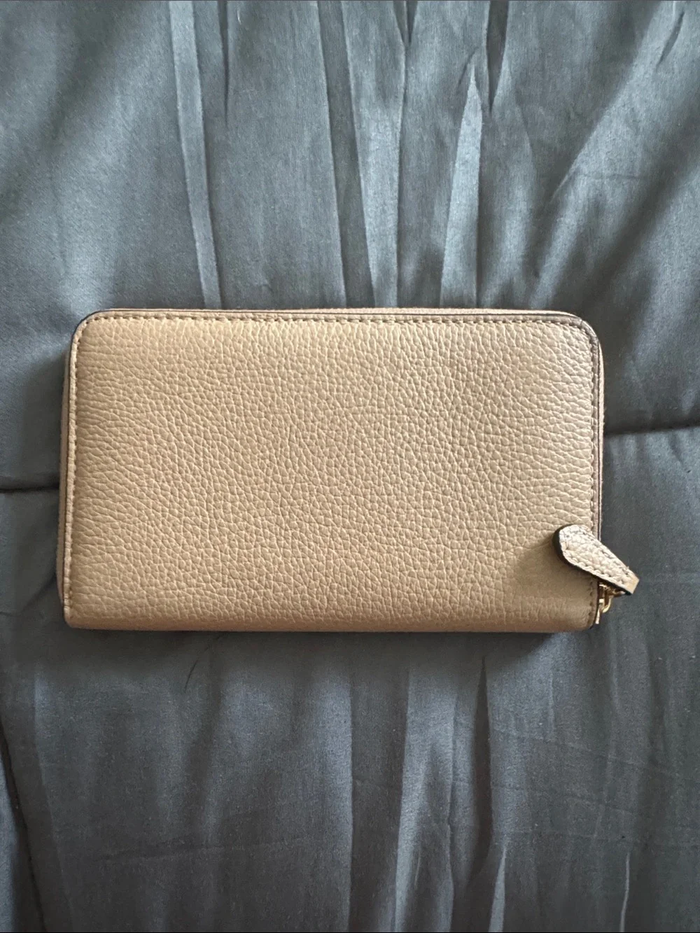 Coach Pebbled Zip-Around Wallet